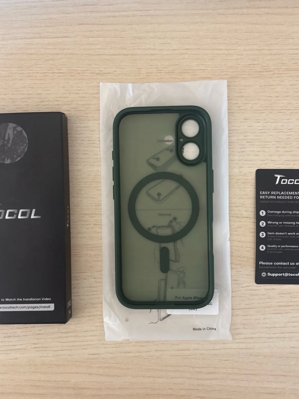 Tocol Mag-Safe iPhone 17 Alpine Green Case